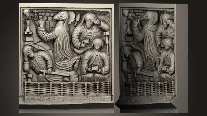 High reliefs and bas-reliefs, historical and religious (GRLFH_0127) 3D model for CNC machine